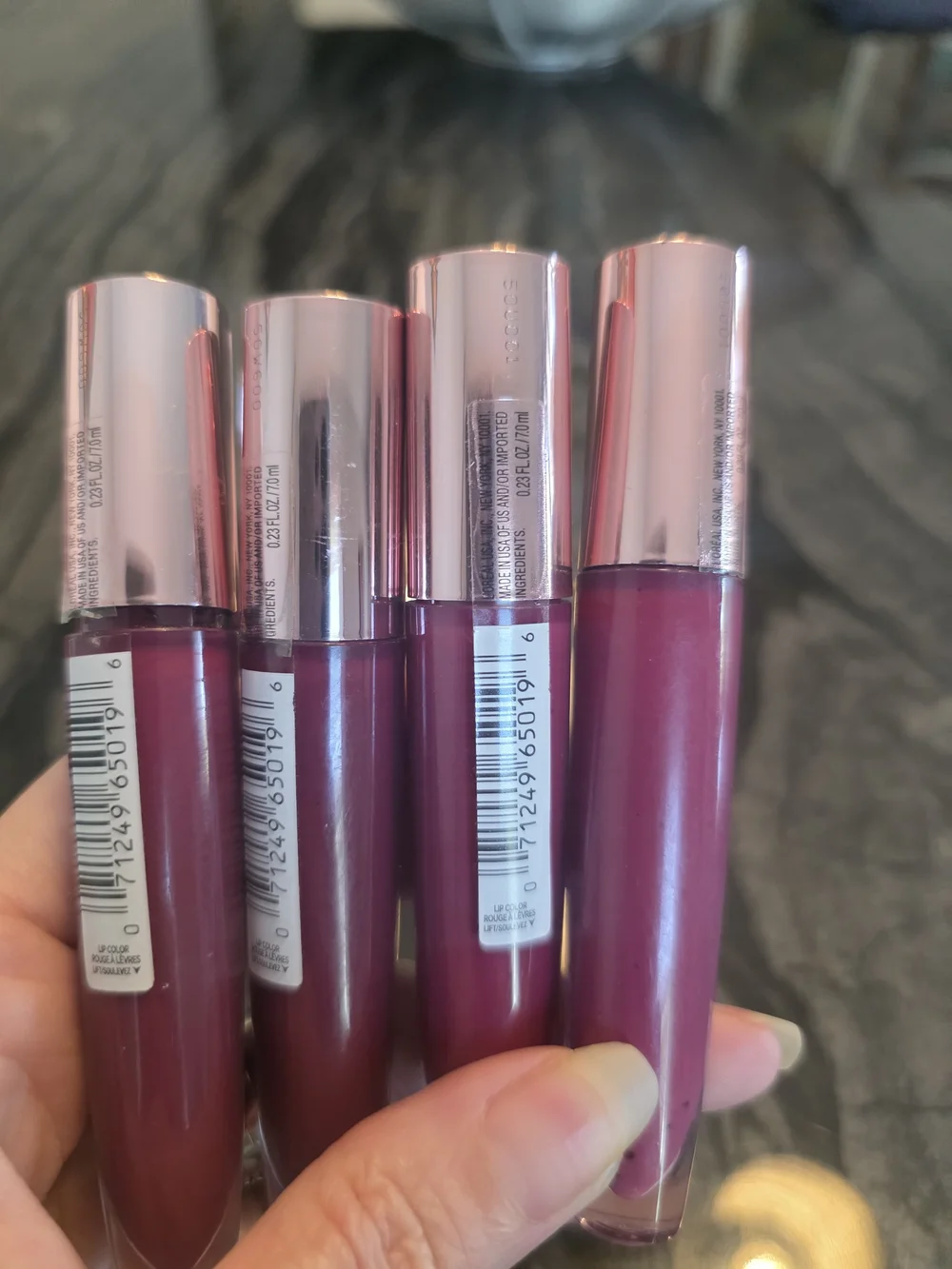 SET OF 4 NWT L'Oreal Liquid Lip Gloss in Fete de Fleurs Retails @$12.99 ea.